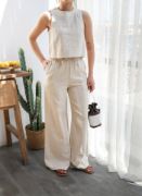 Keten Bluz Ve Pantolon İki̇li̇ Takim resmi